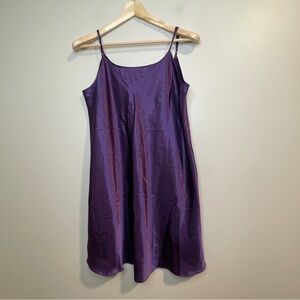 Sleek Satin Purple Chemise